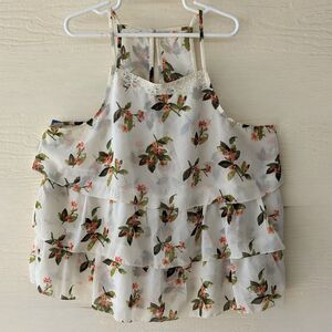 Abercrombie & Fitch XS Tiered Floral Camisole – Feminine Lightweight Top